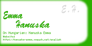 emma hanuska business card